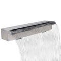 Rectangular Waterfall Pool Fountain Stainless Steel 23.6