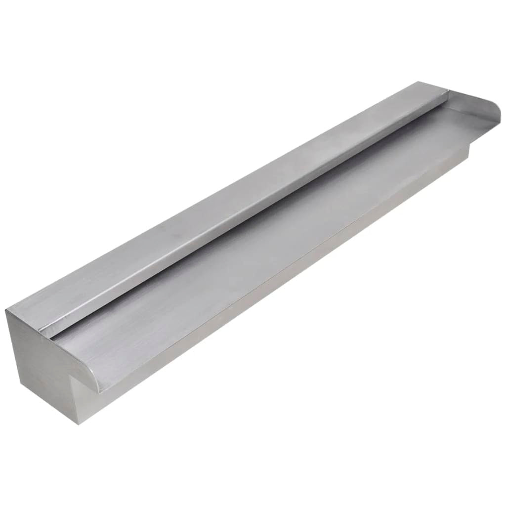 Rectangular Waterfall Pool Fountain Stainless Steel 23.6