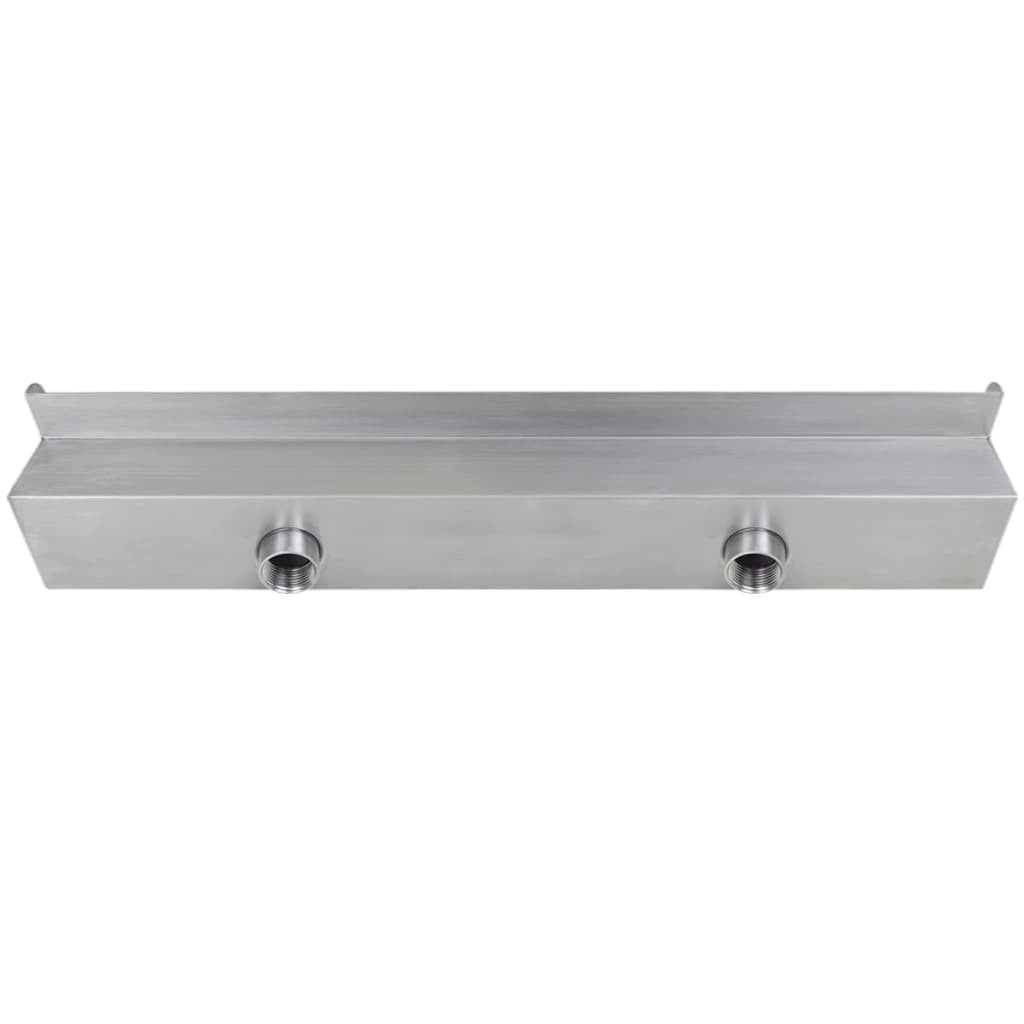 Rectangular Waterfall Pool Fountain Stainless Steel 23.6