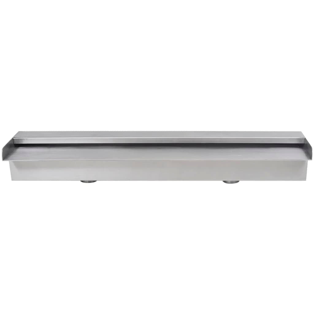 Rectangular Waterfall Pool Fountain Stainless Steel 23.6