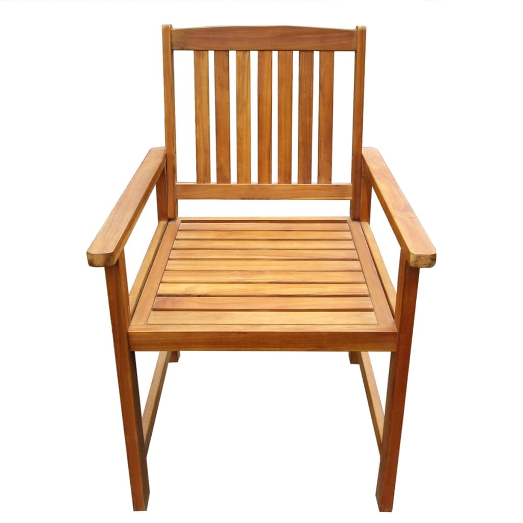 Patio Chairs 2 pcs Solid Acacia Wood Brown