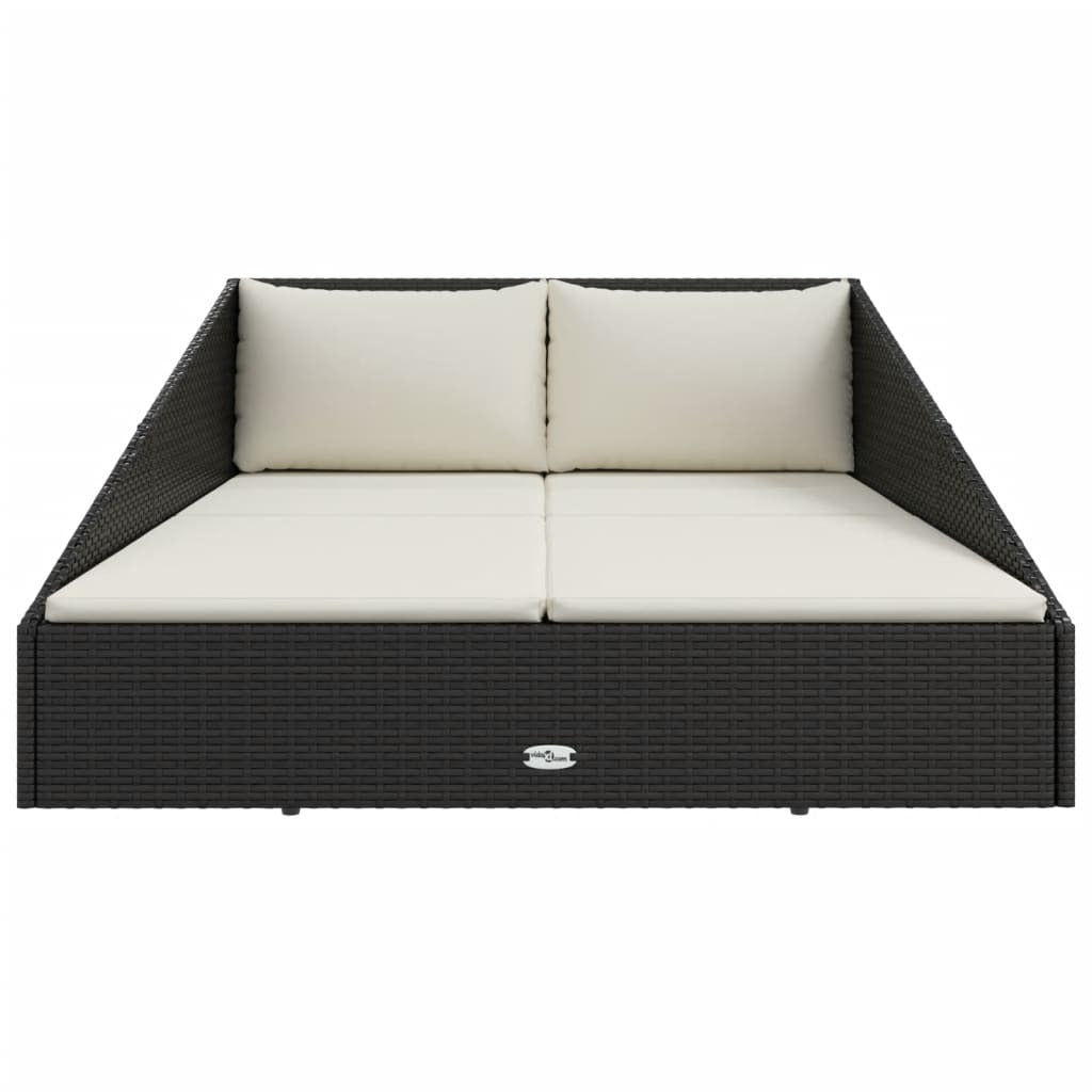 Garden Bed Black 43.3"x78.7" Poly Rattan