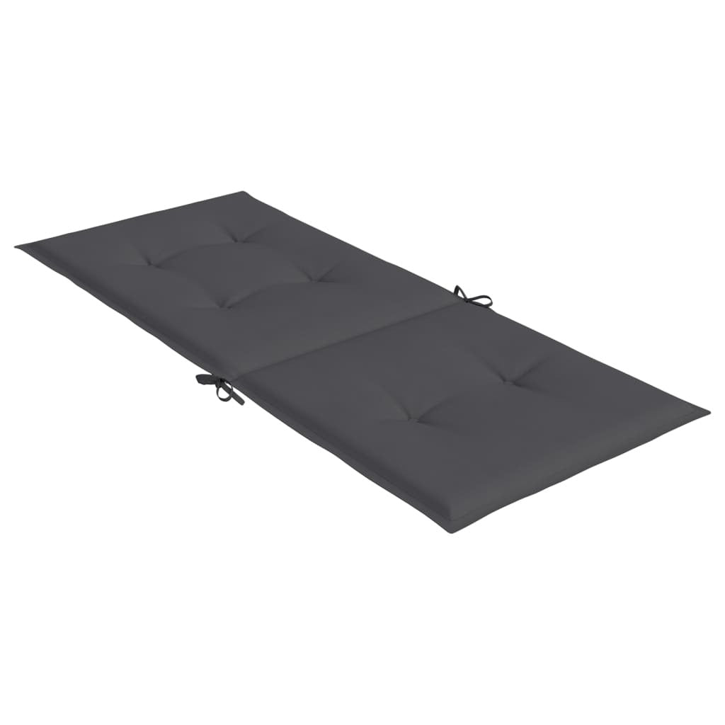 Garden Highback Chair Cushions 4 pcs Anthracite 47.2"x19.7"x1.2" Fabric