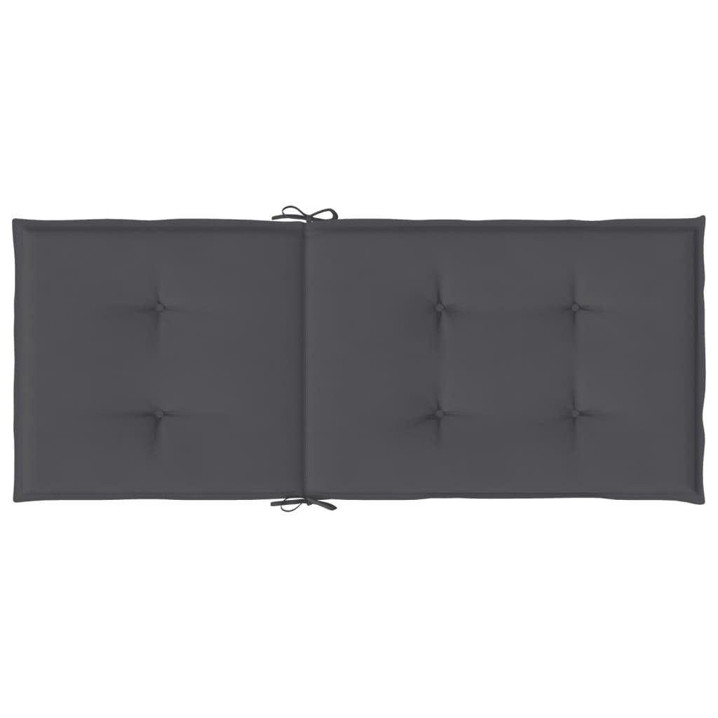 Garden Highback Chair Cushions 4 pcs Anthracite 47.2"x19.7"x1.2" Fabric