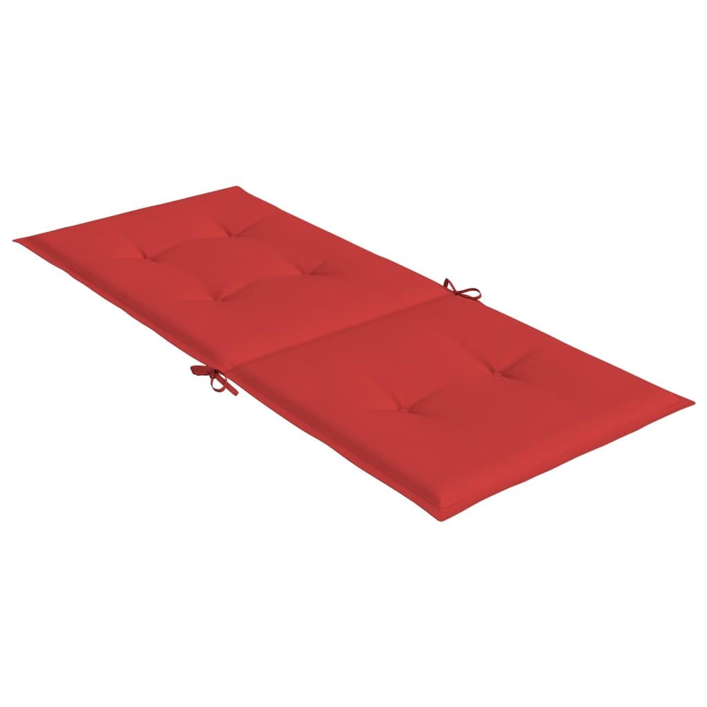 Garden Highback Chair Cushions 4 pcs Red 47.2"x19.7"x1.2" Fabric