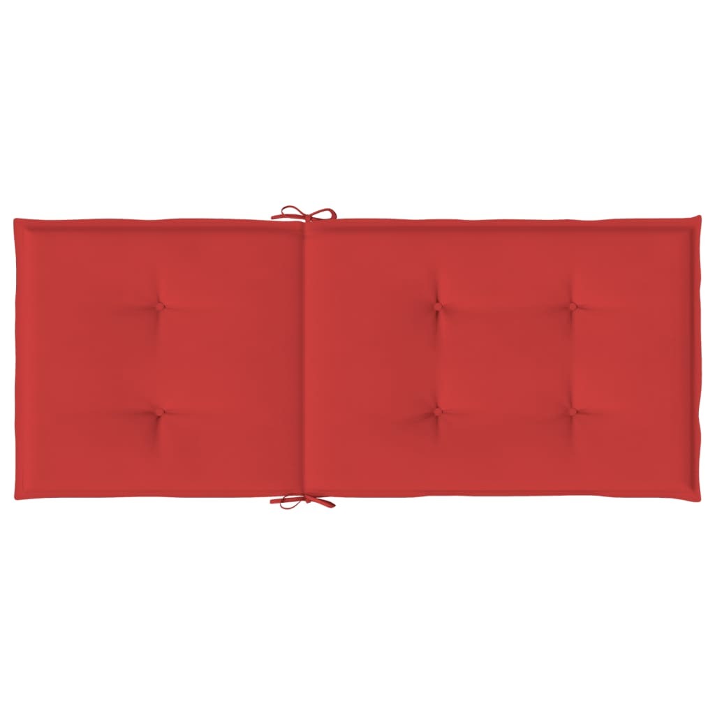 Garden Highback Chair Cushions 4 pcs Red 47.2"x19.7"x1.2" Fabric