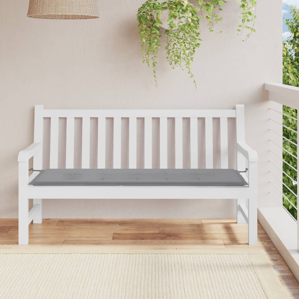 Garden Bench Cushion Gray 59.1"x19.7"x1.6" Oxford Fabric