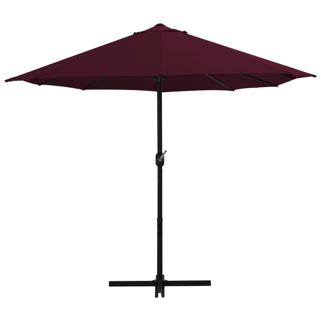Garden Parasol with Aluminum Pole 181.1"x106.3" Bordeaux Red