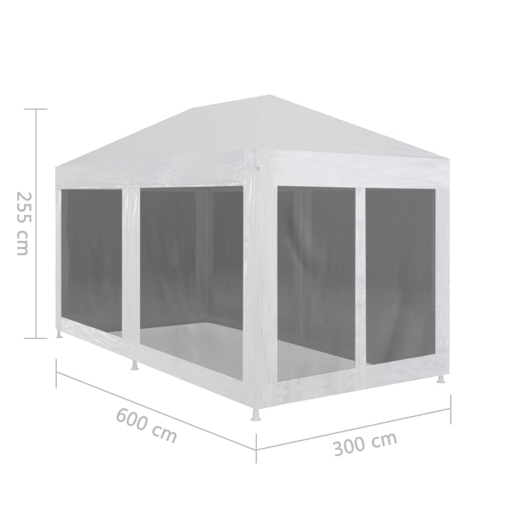 Party Tent with 6 Mesh Sidewalls 19.7'x 9.8'