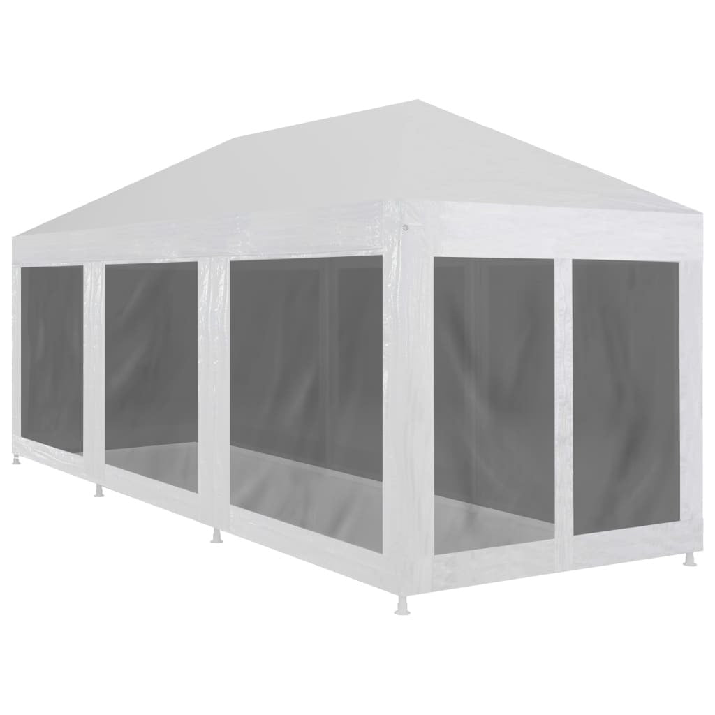 Party Tent with 8 Mesh Sidewalls 29.5'x 9.8'