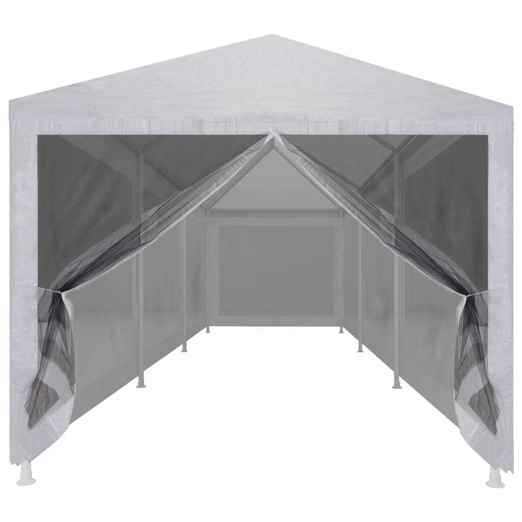 Party Tent with 8 Mesh Sidewalls 29.5'x 9.8'