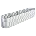 Garden Raised Bed 157.5"x31.5"x31.9" Galvanized Steel Silver