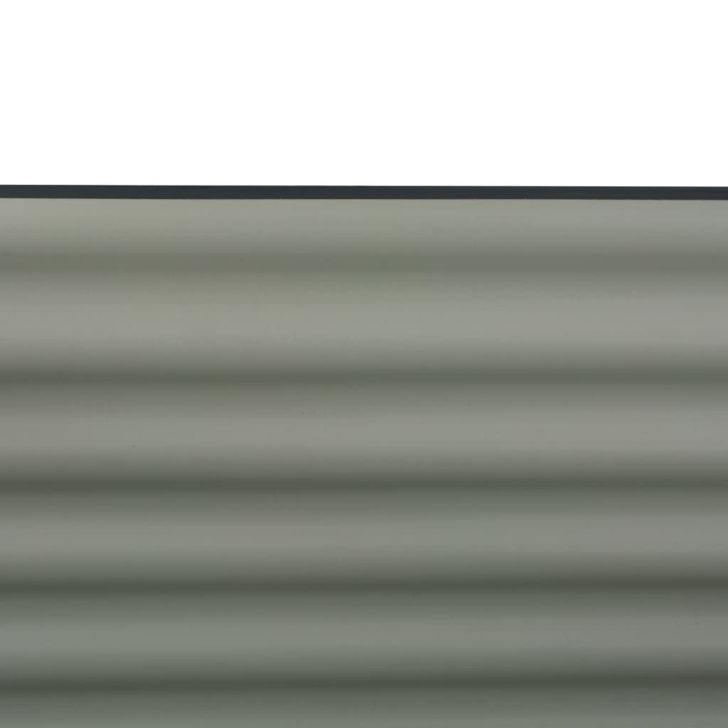 Garden Raised Bed 63"x31.5"x31.9" Galvanized Steel Gray
