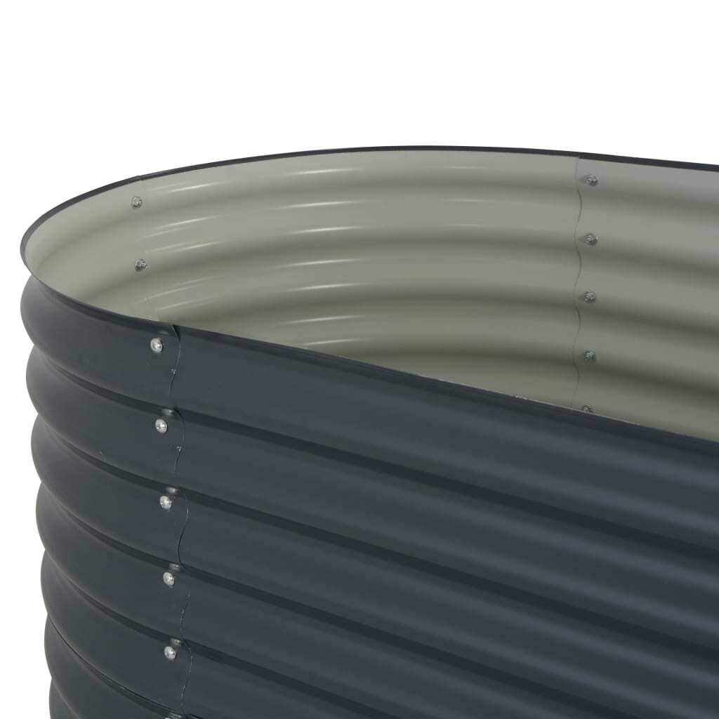 Garden Raised Bed 63"x31.5"x31.9" Galvanized Steel Gray