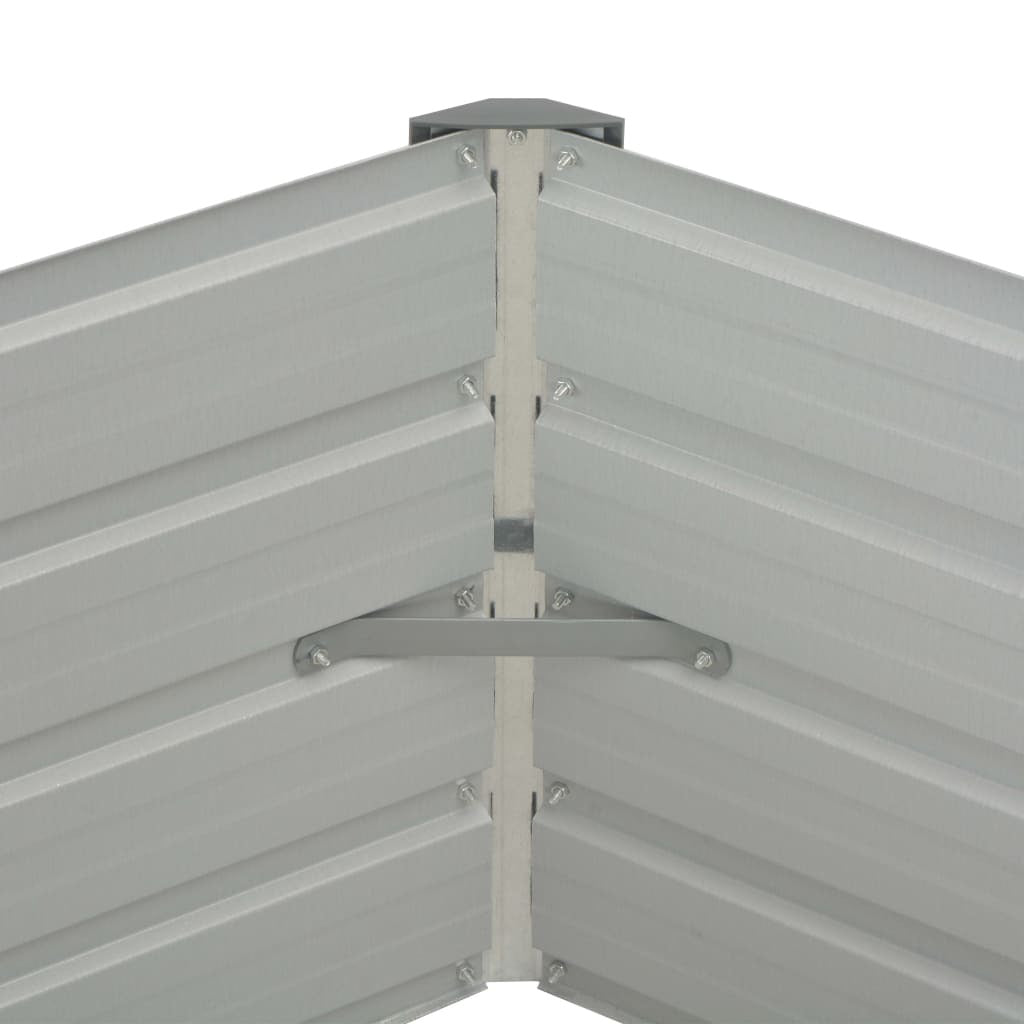 Raised Garden Bed Anthracite 50.8"x50.8"x17.7" Galvanized Steel