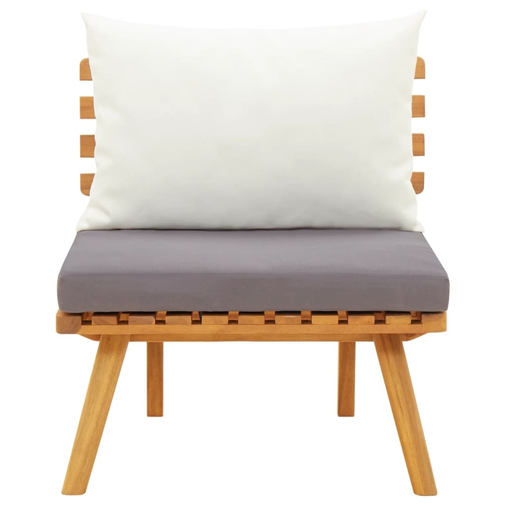 Patio Chair with Cushions Solid Acacia Wood