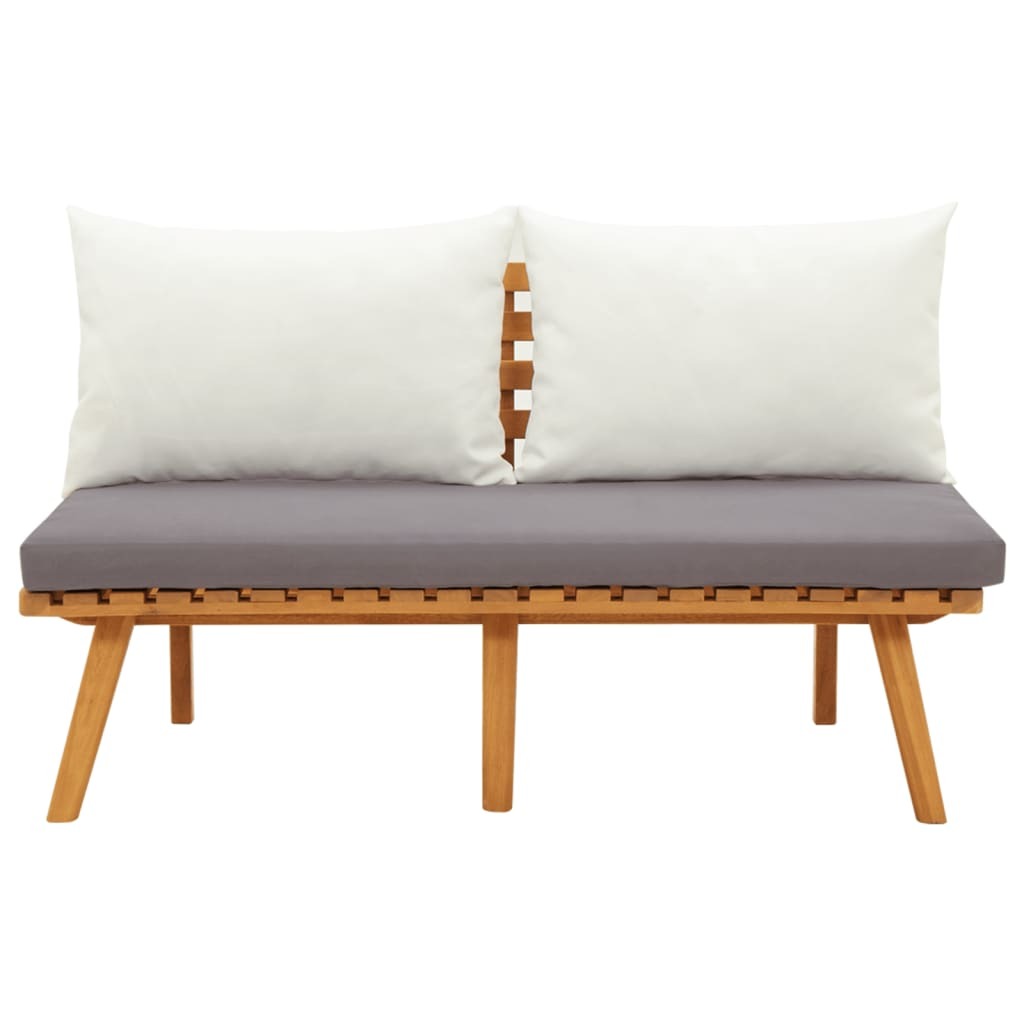 Patio Bench with Cushions 45.3" Solid Acacia Wood