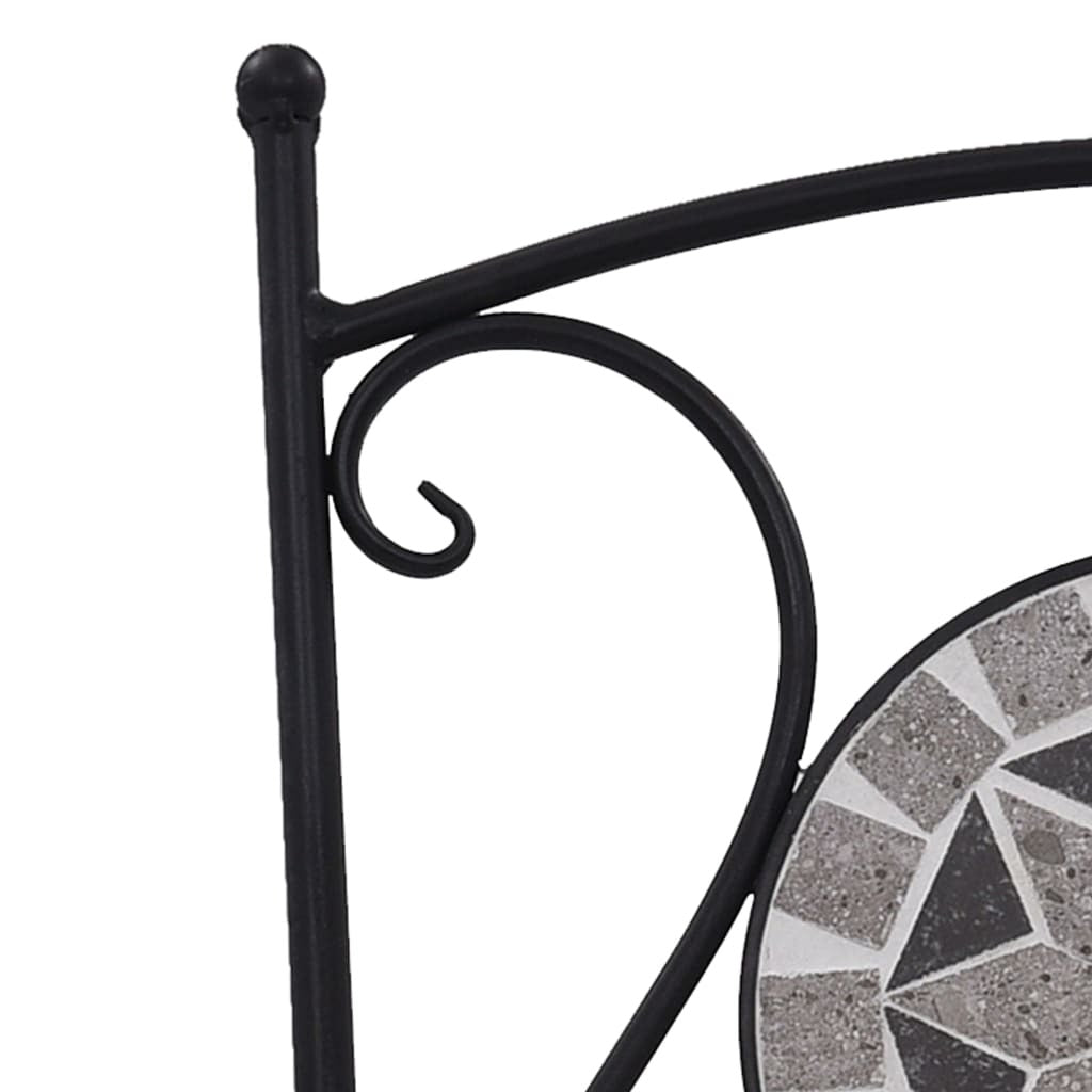 Mosaic Bistro Chairs 2 pcs Gray