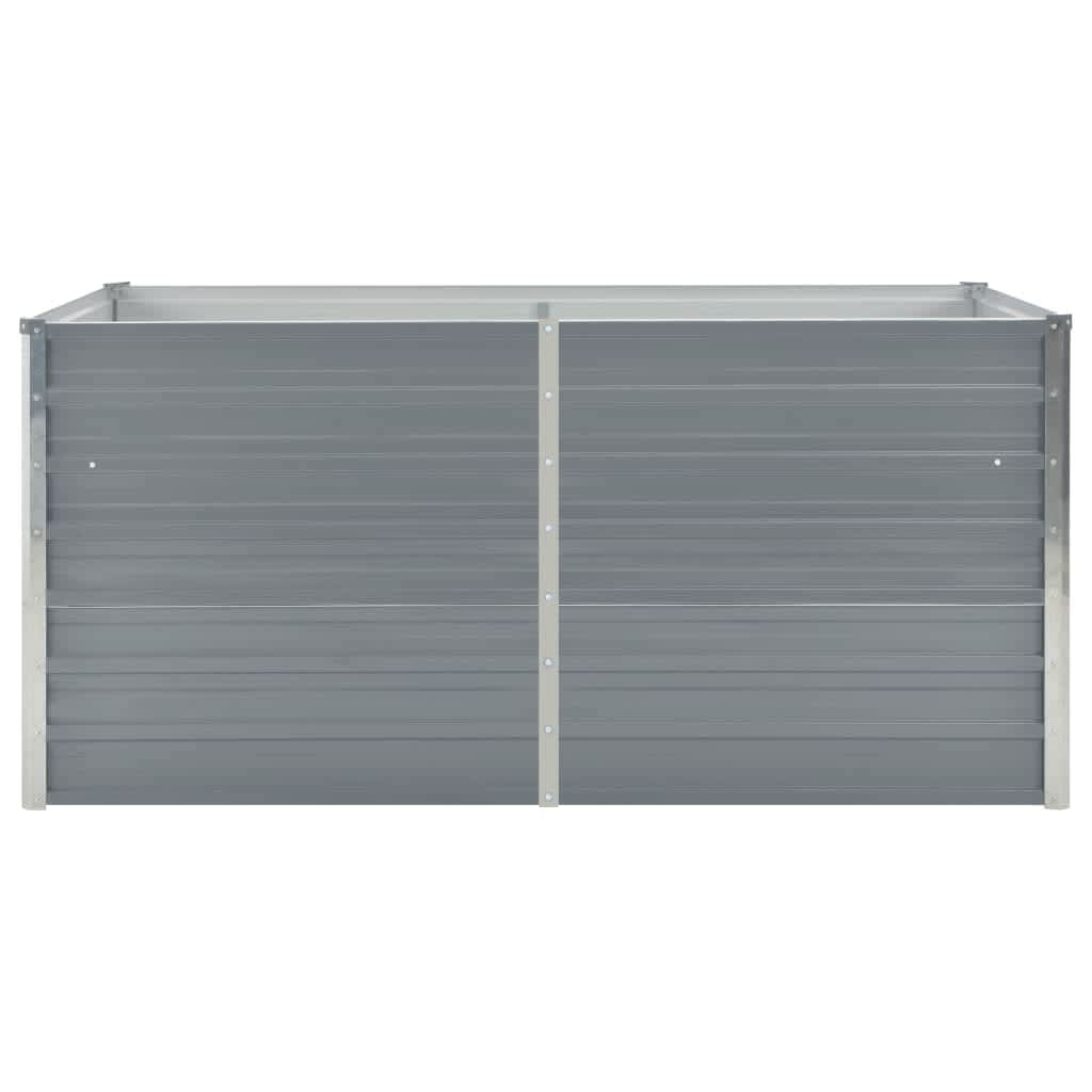 Raised Garden Bed 63"x31.5"x17.7" Galvanized Steel Gray