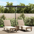 Garden Parasol with Aluminum Pole 6.6'x4.9'Anthracite