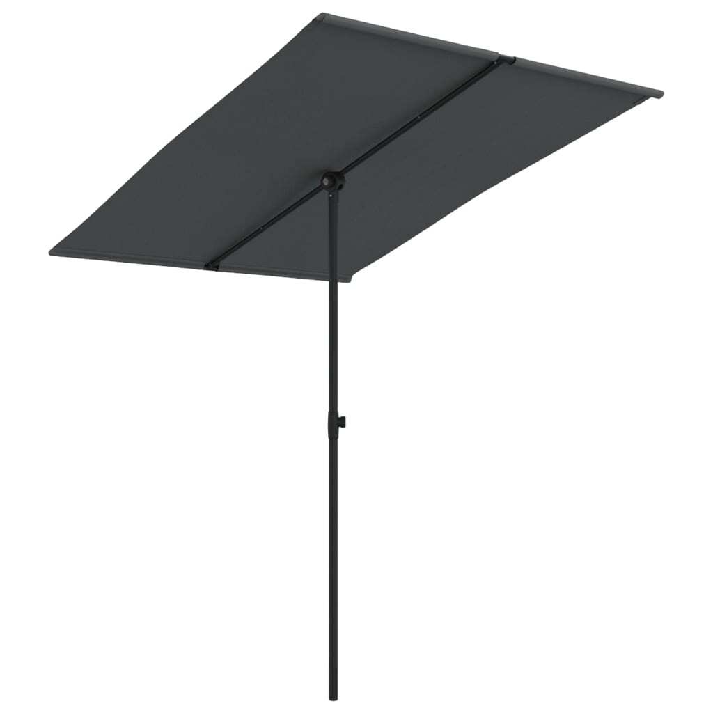 Garden Parasol with Aluminum Pole 6.6'x4.9'Anthracite
