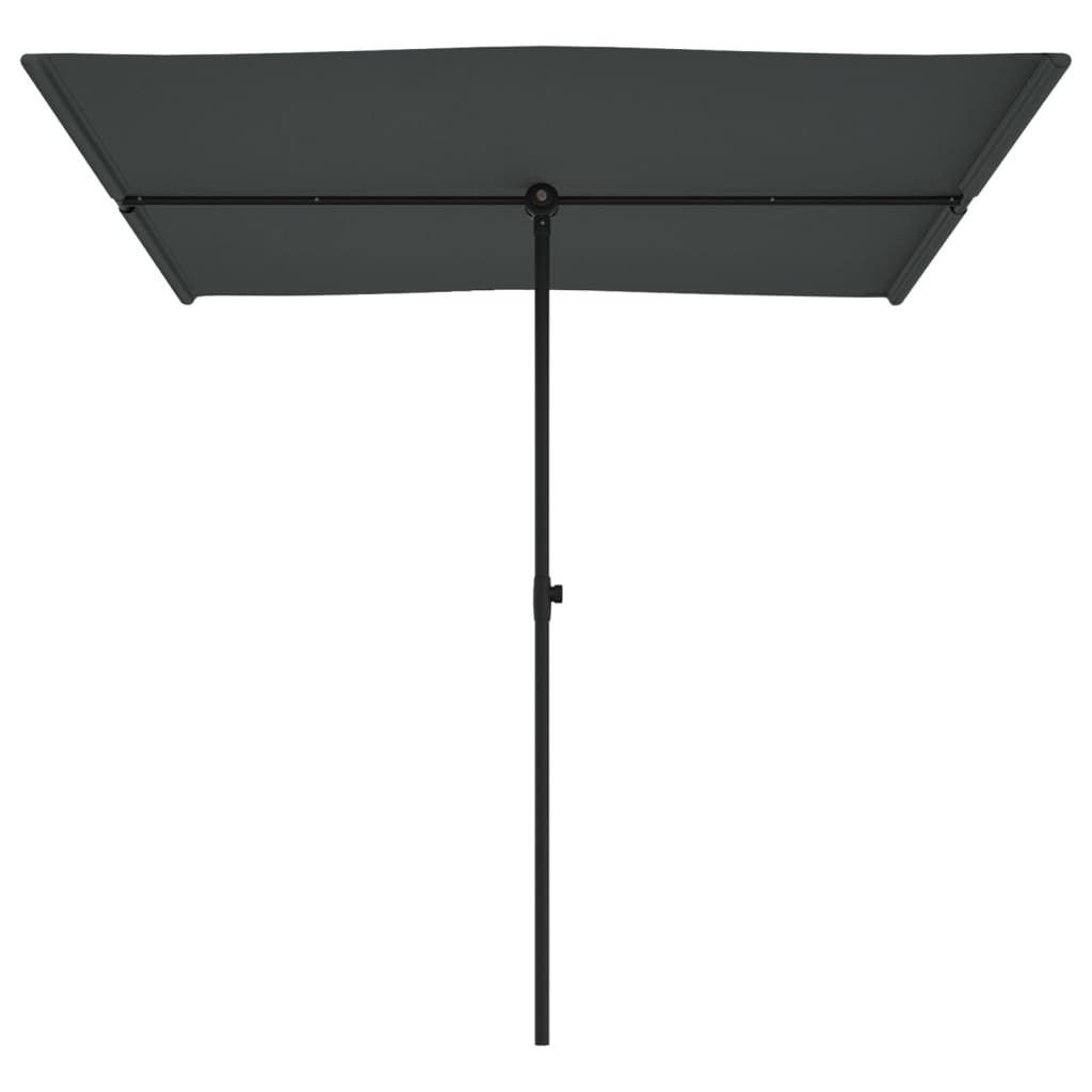 Garden Parasol with Aluminum Pole 6.6'x4.9'Anthracite