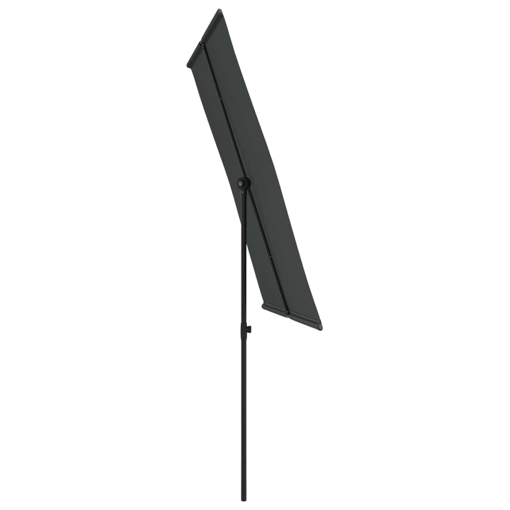 Garden Parasol with Aluminum Pole 6.6'x4.9'Anthracite