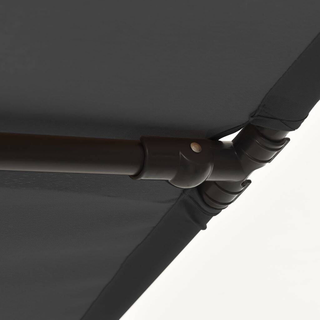 Garden Parasol with Aluminum Pole 6.6'x4.9'Anthracite