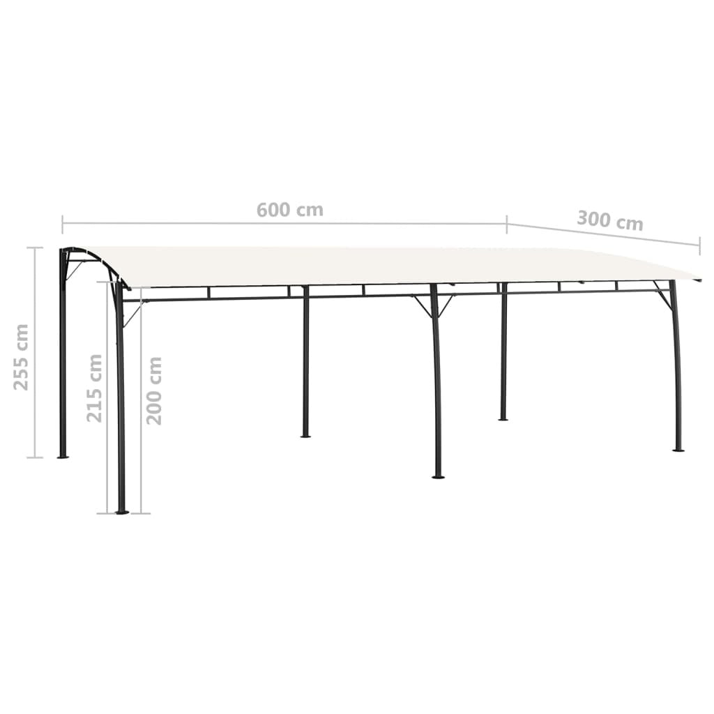 Garden Sunshade Awning 236.2"x118.1"x100.4" Cream