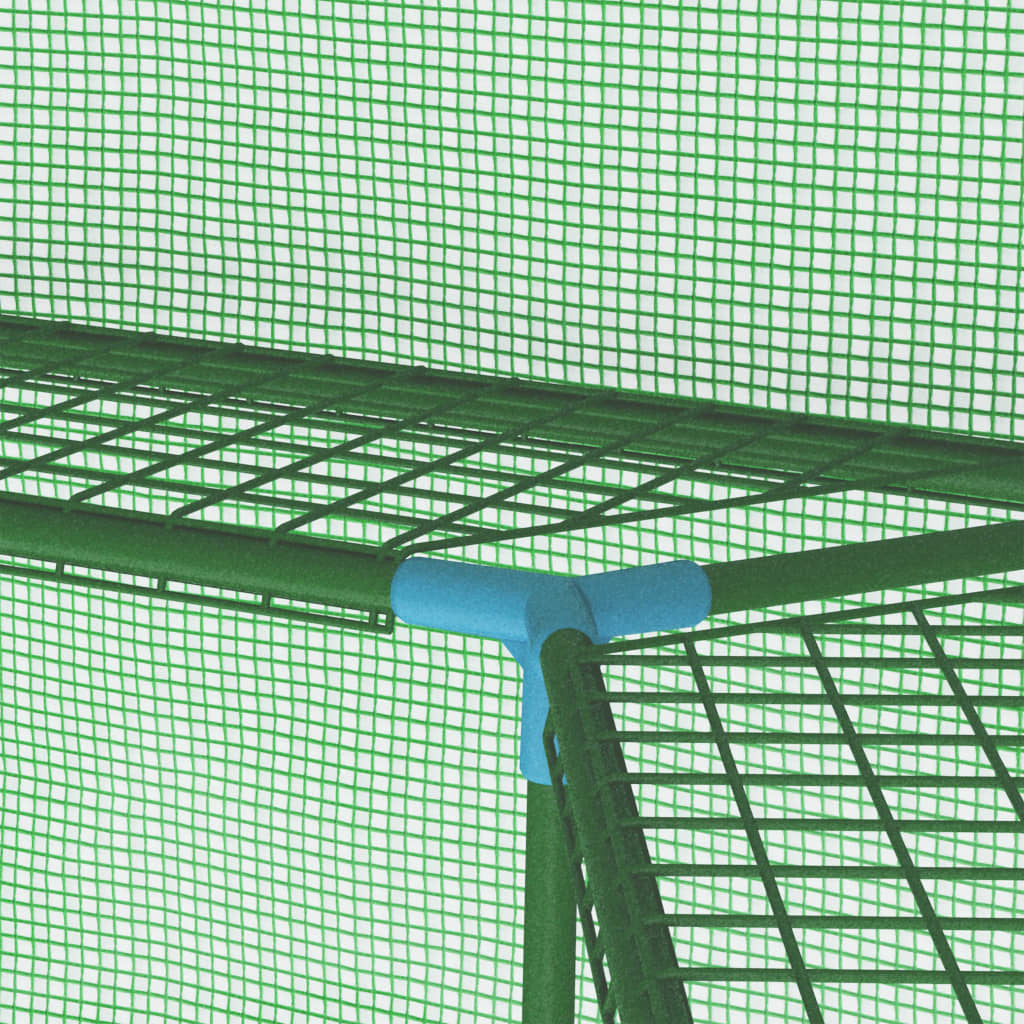 Greenhouse with Shelves Steel 89.4"x87.8