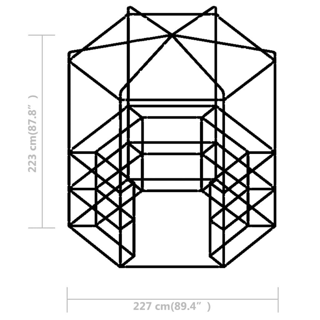 Greenhouse with Shelves Steel 89.4"x87.8