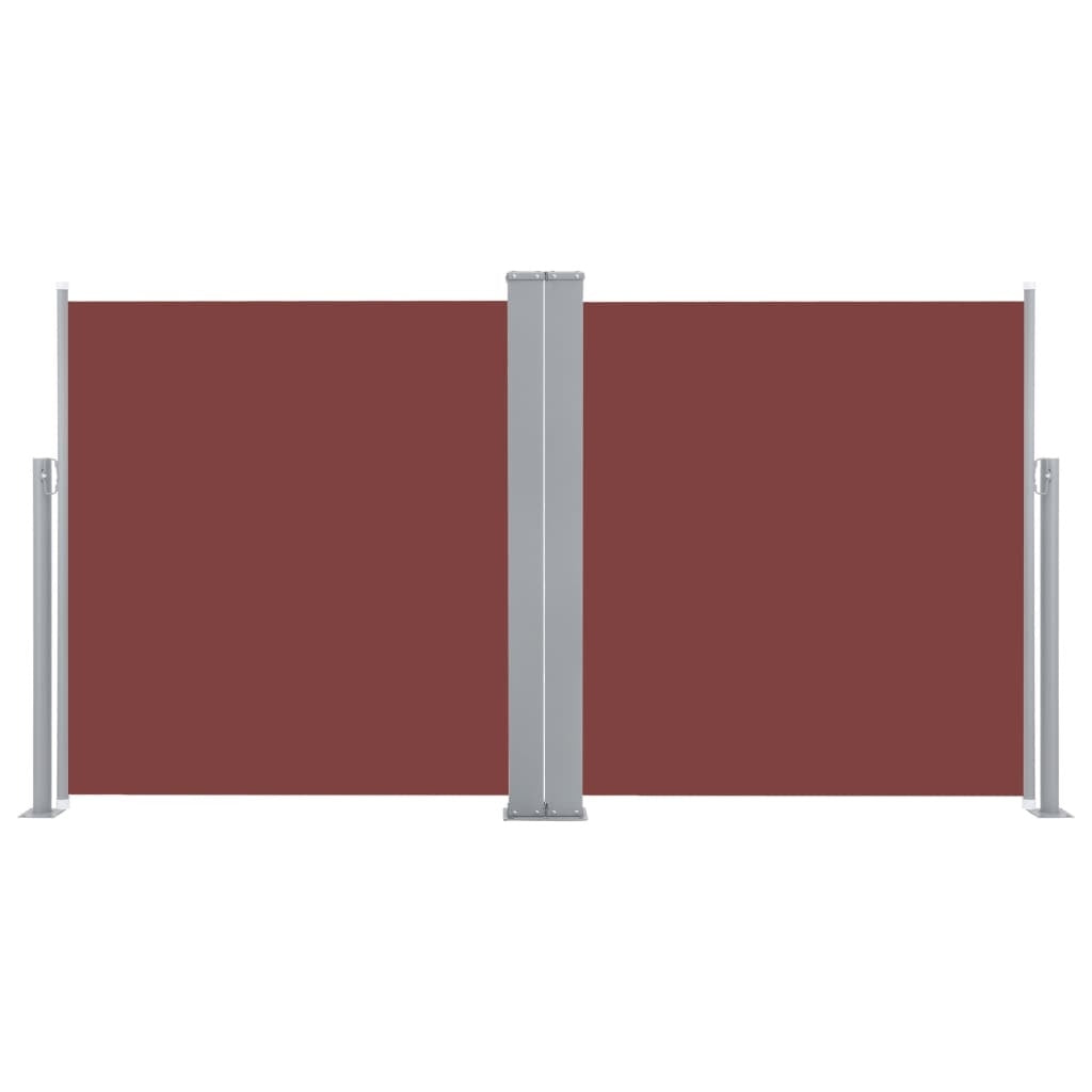 Retractable Side Awning Brown 47.2"x236.2