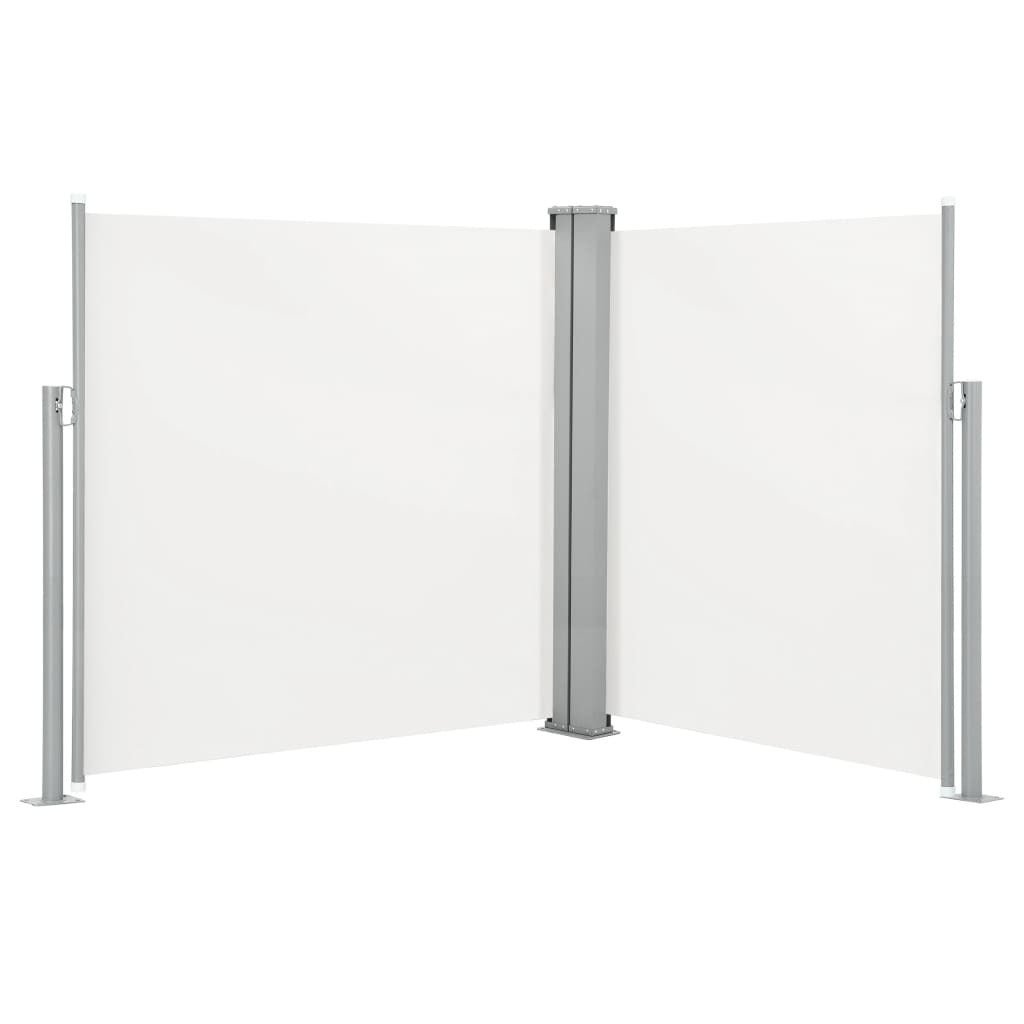 Retractable Side Awning Cream 55.1"x236.2