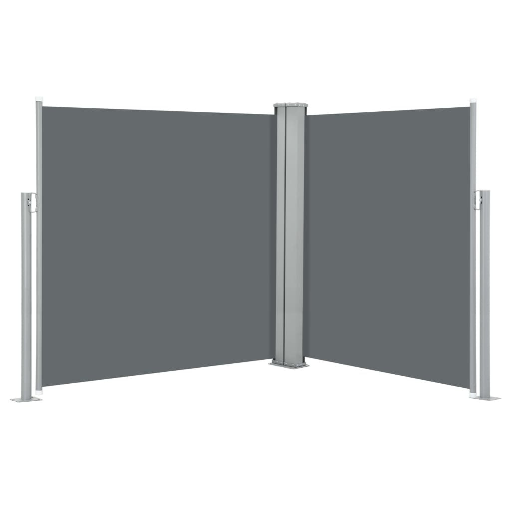Retractable Side Awning Anthracite 55.1"x236.2