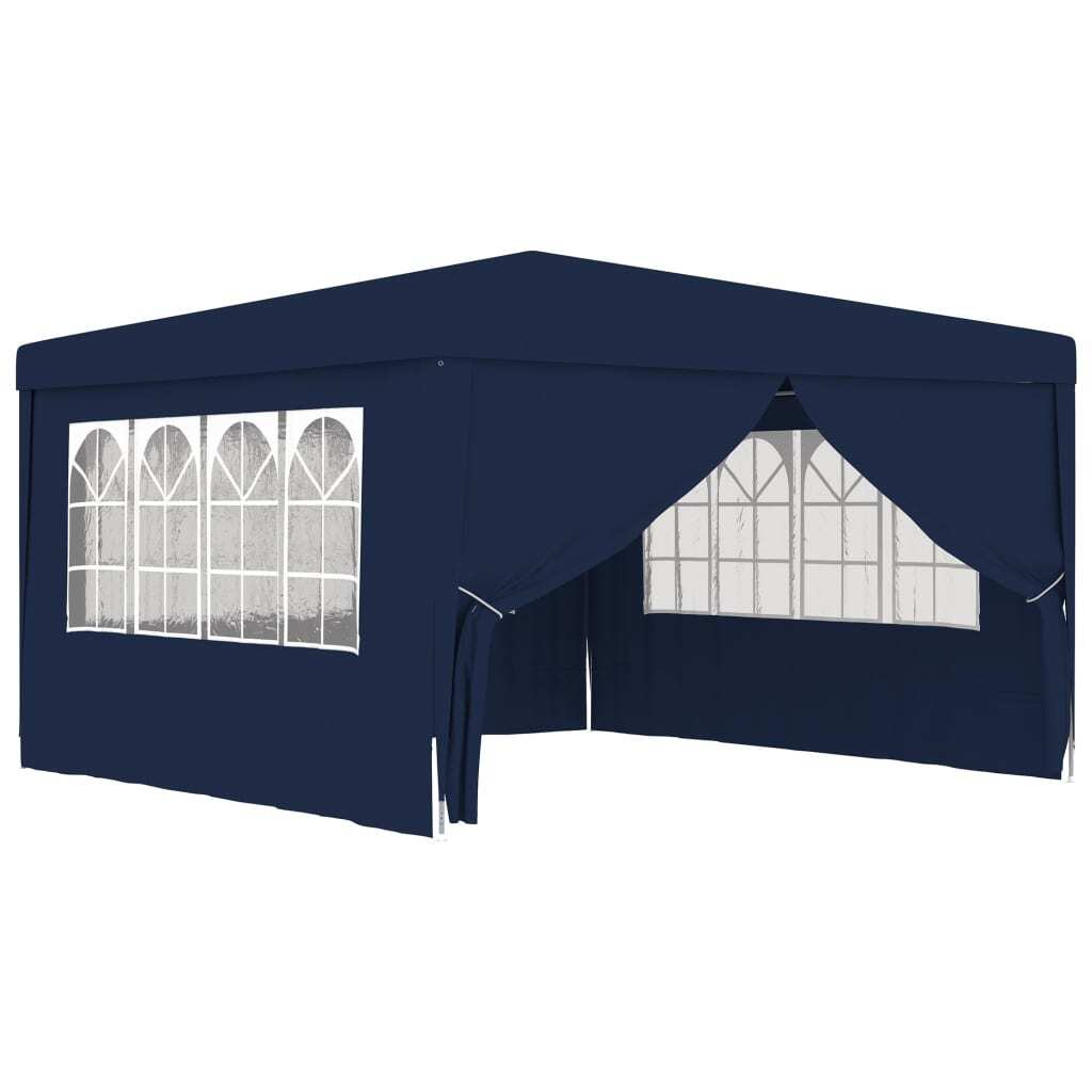 Professional Party Tent with Side Walls 13.1'x13.1'Blue 0.3 oz/ft