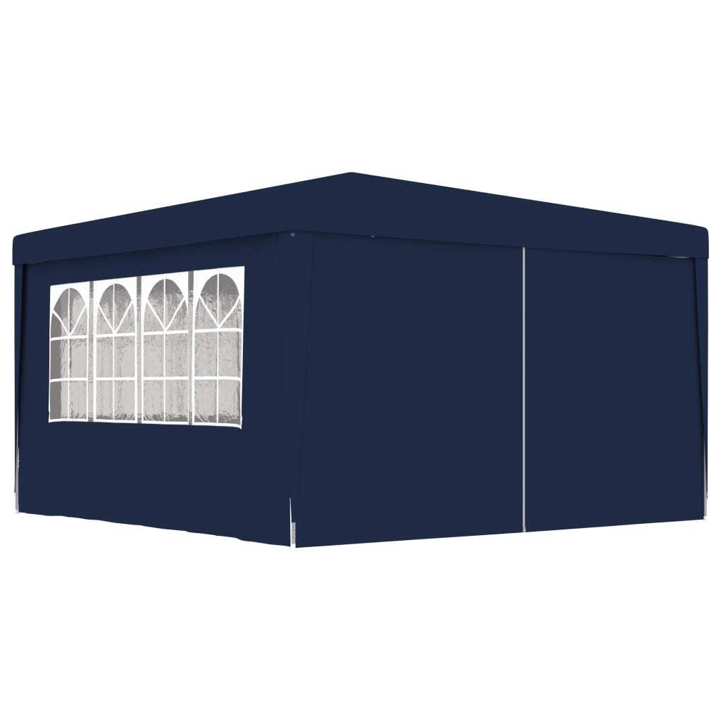 Professional Party Tent with Side Walls 13.1'x13.1'Blue 0.3 oz/ft
