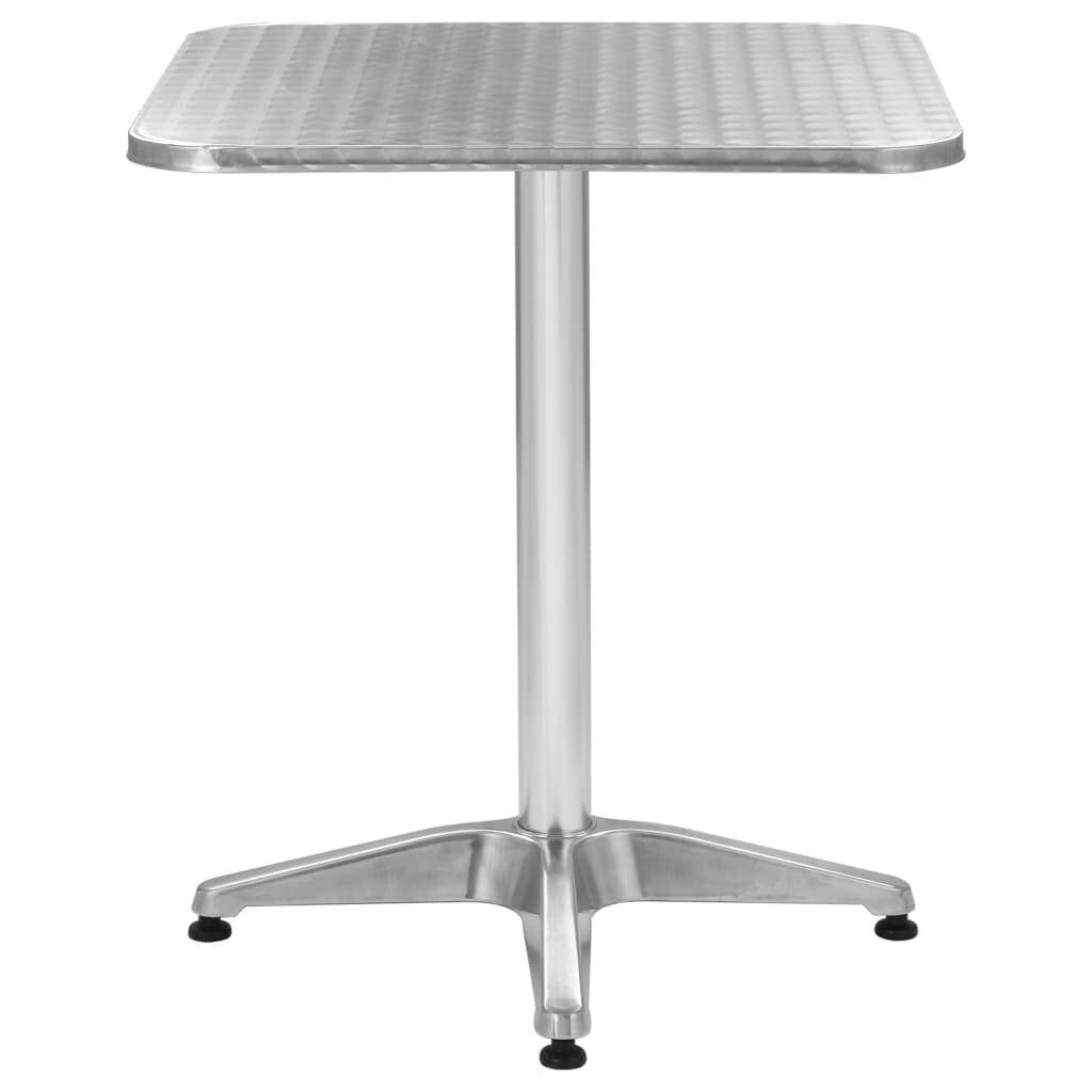 Patio Table Silver 23.6"x23.6"x27.6" Aluminum