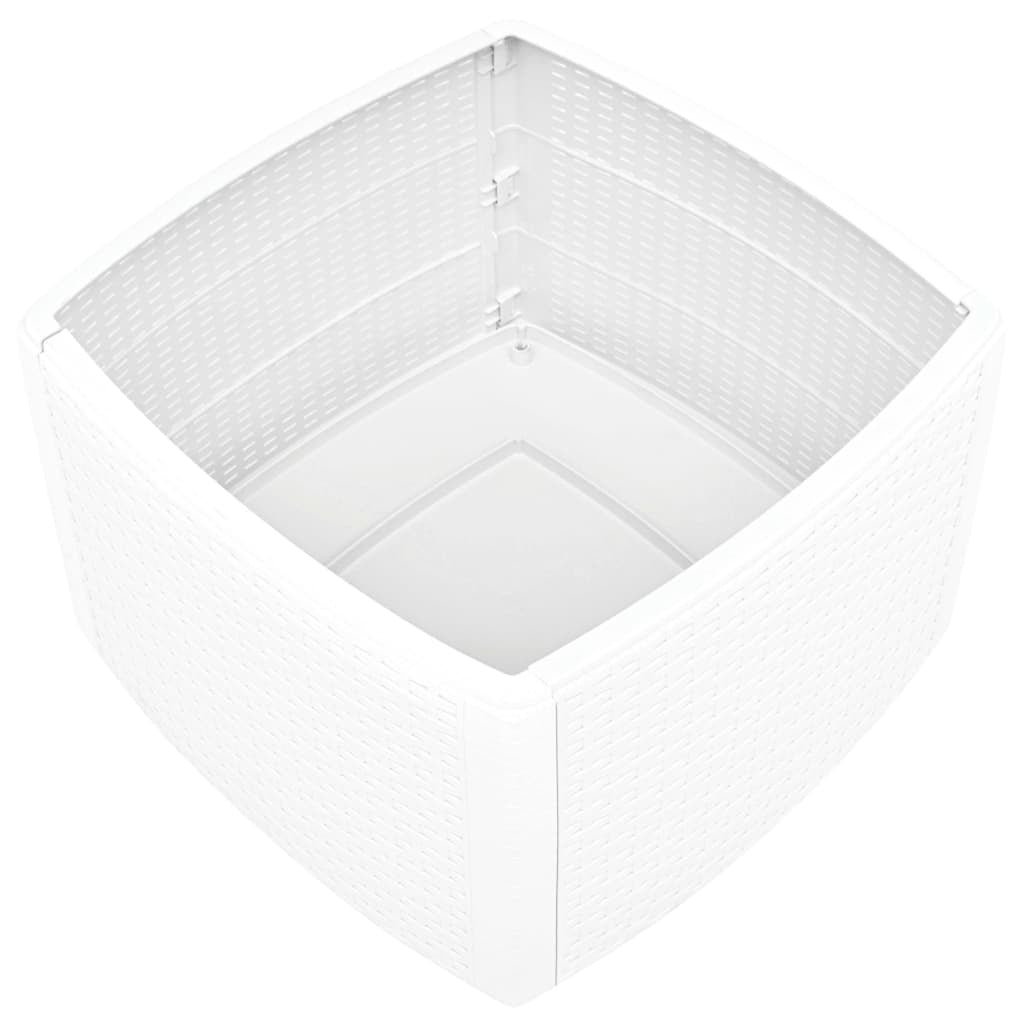 Side Table White 21.3"x21.3"x14.4" Plastic