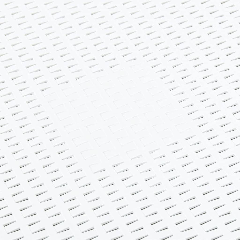 Side Table White 21.3"x21.3"x14.4" Plastic