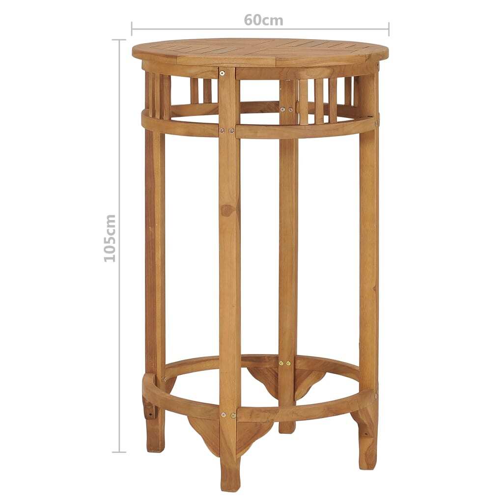 Bar Table  23.6" Solid Wood Teak