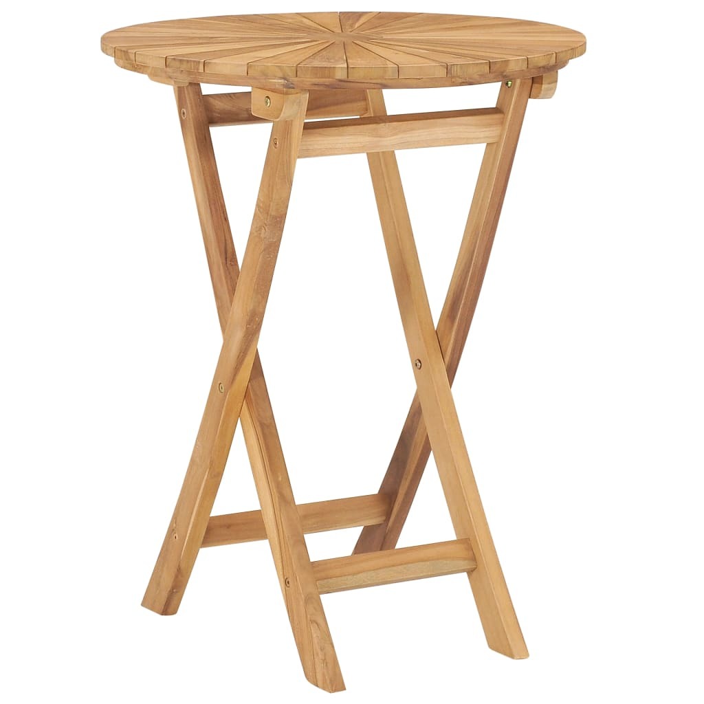 Folding Patio Table  23.6" Solid Teak Wood