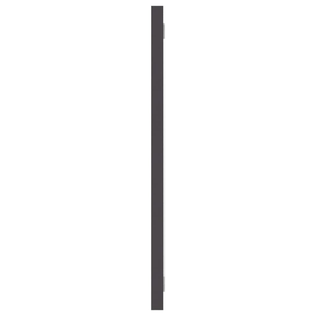 Bathroom Mirror Gray 39.4"x0.6"x14.6" Engineered Wood