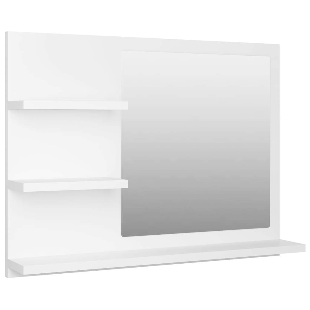 Bathroom Mirror White 23.6"x4.1"x17.7" Engineered Wood
