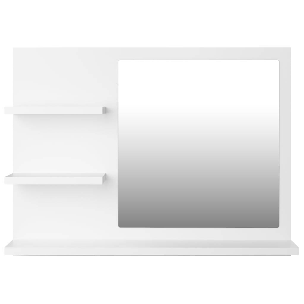Bathroom Mirror White 23.6"x4.1"x17.7" Engineered Wood