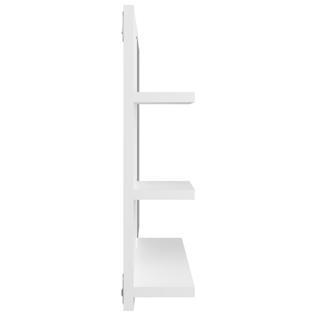 Bathroom Mirror White 23.6"x4.1"x17.7" Engineered Wood