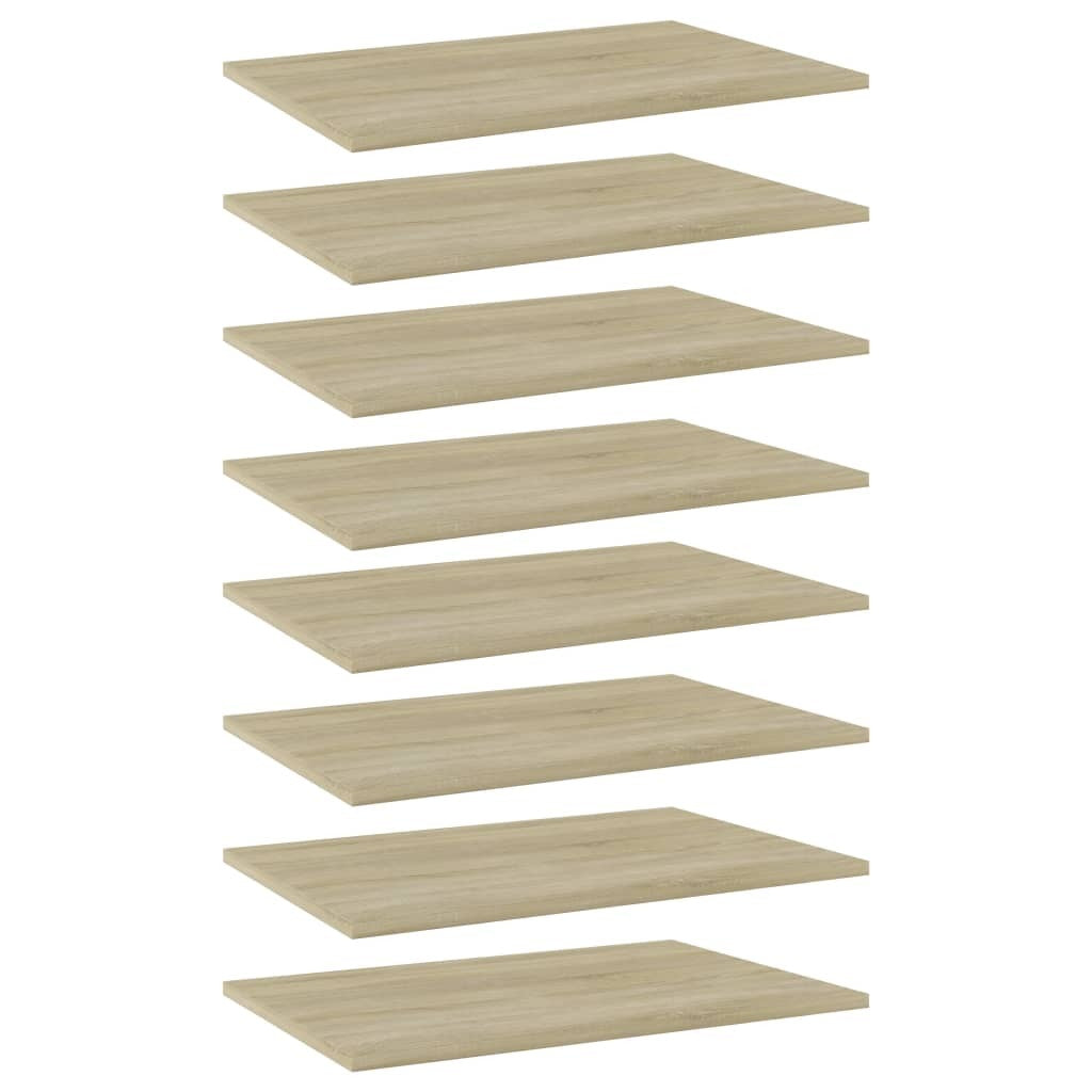 Bookshelf Boards 8 pcs Sonoma Oak 23.6"x15.7"x0.6" Engineered Wood