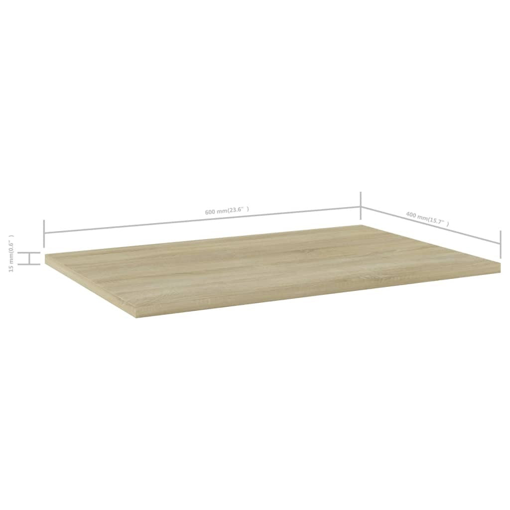 Bookshelf Boards 8 pcs Sonoma Oak 23.6"x15.7"x0.6" Engineered Wood