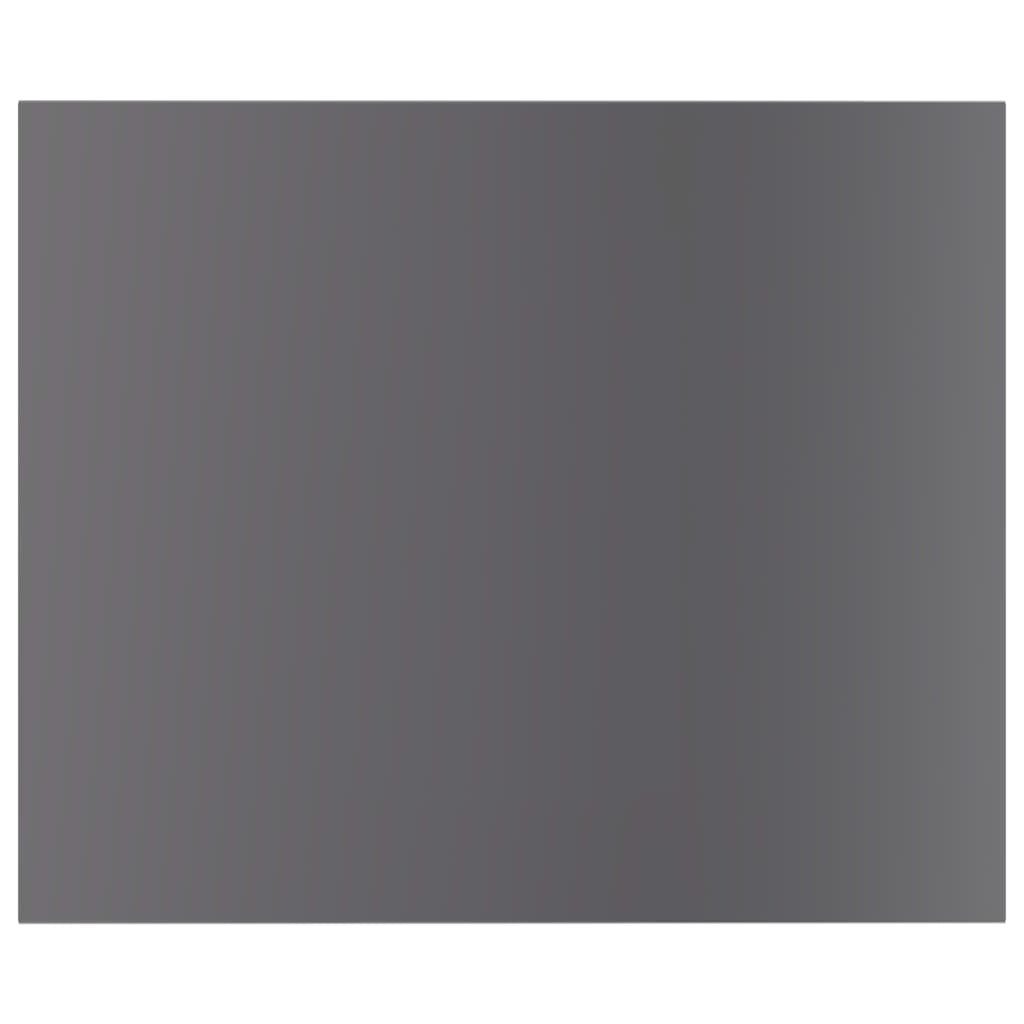 Bookshelf Boards 8 pcs High Gloss Gray 23.6"x19.7"x0.6" Engineered Wood