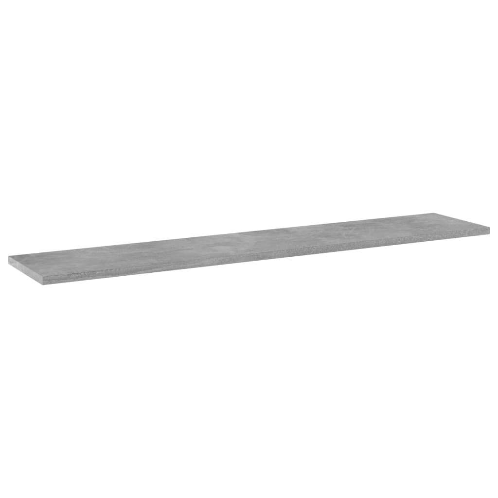 Bookshelf Boards 8 pcs Concrete Gray 39.4"x7.9"x0.6" Engineered Wood