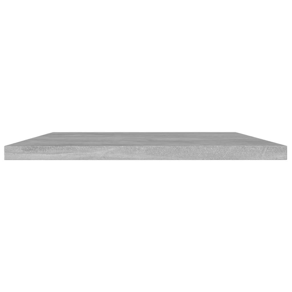 Bookshelf Boards 8 pcs Concrete Gray 39.4"x7.9"x0.6" Engineered Wood